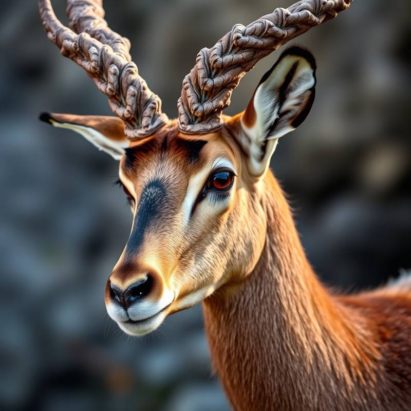 Tierfotografie eines majestätischen Steinbocks